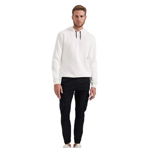 Sweat-shirts à capuche d'hiver pour hommes personnalisables en coton 100% avec logo brodé, imprimé, en polaire solide, séchage rapide, thermique - Product Image 3