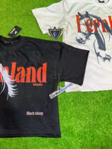 Fabricantes de ropa, camiseta de ganchillo con hombros caídos y estampado DTG personalizado, 100% algodón, peso pesado, ajuste de gran tamaño, diseño recortado sólido - Product Image 3