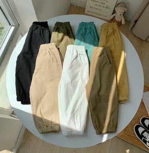 Pantalones deportivos informales de secado rápido para niños y niñas, de color sólido, de corte recto, holgados, estilo coreano - Product Image 3