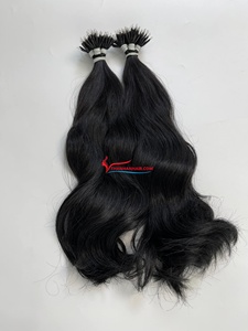 SUPER SOLDES Cheveux humains vietnamiens à pointes en kératine colorées Nano Ring Sans perte de cheveux Sans nœuds - Product Image 2