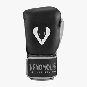 Guantes de Boxeo Venomous de Cuero Personalizables Negros con Logotipo de Serpiente para Adultos - Product Image 2