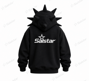 Premium Black Spiked Hoodie <b>Jacket</b> Gothic <b>Punk</b> Zip Up Hoodie Custom 3D Spike Hood Sweatshirt for Men & Women - Product Image 4