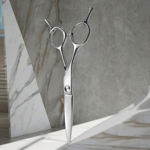 Tijeras de Peluquería de Alta Gama, Acero Inoxidable Japonés, Herramientas de Belleza, Hoja Curva Afilada, para Diestros, Mango de Acero No Plegable - Product Image 1