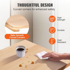 "Solid Wood <b>Wall</b>-Mounted <b>Folding</b> <b>Table</b> 31.5" X 2" for Dining Office or Laundry Room Use" - Product Image 5