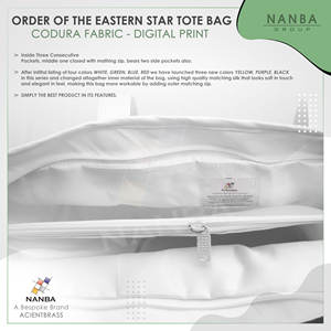 Sac fourre-tout blanc OES – Sac à bandoulière en Codura et polyvinyle avec portefeuille assorti |   Matériau imperméable et design d'emblème OES - Product Image 4