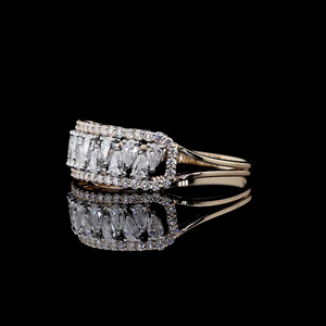 Anillo de Oro con Diamante Cultivado en Laboratorio con Corte de Pera |   Anillo de Diamantes Minimalista para Uso Diario, Ideal para la Oficina y Regalos - Product Image 1