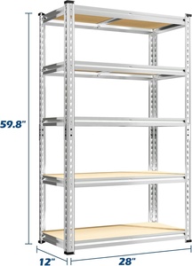 Étagères de rangement mobiles à 5 niveaux, réglables, en vente chaude, étagères empilables pour sous-sols, garages et entrepôts - Product Image 2