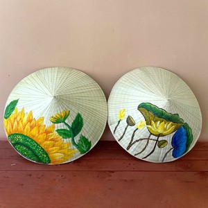 Chapeau en feuilles de palmier naturelles, de grande qualité, respirant, non fabriqué à la main, style traditionnel asiatique, pour agriculteurs. - Product Image 1