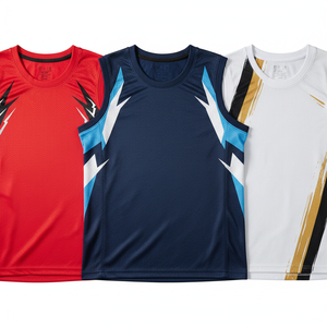 Camiseta Deportiva de Baloncesto Personalizada, Transpirable, sin Mangas, con Malla de Spandex/Poliéster, Logotipo Frontal, para Entrenamiento de Primavera para Hombre - Product Image 1