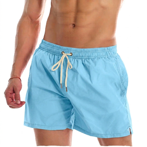 Shorts de plage légers très demandés pour hommes, longueur courte, taille mi-haute, avec cordon de serrage. - Product Image 1