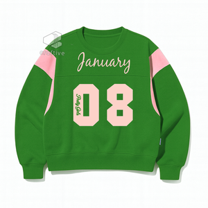 Alfa |   Kapa |   Sudadera Alpha AKA Sorority Januario 08 J08 para Mujer, Bordada, Estilo Universitario, Cuello Redondo - Product Image 1