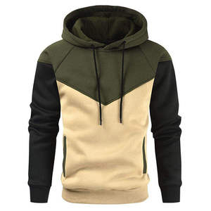 Sweat à capuche personnalisé pour homme avec blocs de couleur et détails en chenille, en molleton de coton, pour marques de vêtements, broderie chenille, vente en gros - Product Image 5