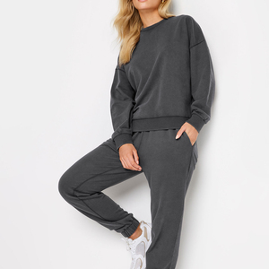 Wholesale Manufacturer Acid Wash Sweat Shirts In Reasonable Price Custom Logo Acid Wash Sweatshirt For <b>Women</b> Street Wear - Product Image 2