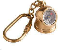 Handmade Vintage Marine Helmet Compass Keychain Fashion Cartoon Alloy Waterproof Hard-Wearing Gift for Travel Enthusiasts - Product Image 2