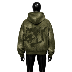 <b>MEN'S</b> STREETWEAR OLIVE RHINESTONE OVERSIZED HOODIE FOR <b>MEN</b> Sweatshirt <b>Men</b> Oversized Casual Cotton French Terry Hoodie Autumn Wea - Product Image 2