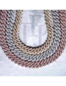 Collar de Cadena Ovalada Estilo Hip Hop para Hombre, con Diamantes, en Plata de Ley 925 o Oro de 10K/14K - Product Image 3