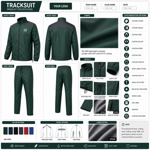 Custom Panel Raglan Design Full Sleeve Solid Color <b>Waterproof</b> Eco-Friendly Windproof Lightweight Sporty <b>Tracksuit</b> For Unisex - Product Image 5