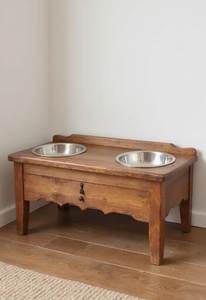 Bol d'alimentation pour animaux de compagnie en bois multifonctionnel, adapté aux chiens, aux chats et aux autres animaux domestiques, avec une finition soignée - Product Image 3