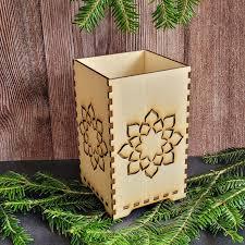 Decorative Wooden Pen Holder Stand Laser Cut <b>Desk</b> Organizer for Office <b>Study</b> Table - Product Image 3