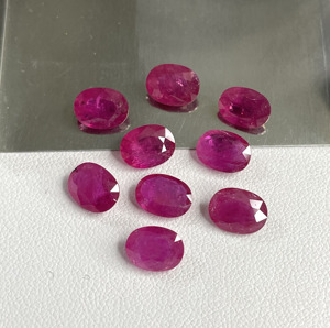 Rubis du Mozambique chauffé 100 % naturel de haute qualité, taille ovale calibrée 6x8 mm, couleur rose rougeâtre, pierre précieuse en vrac pour la fabrication de bijoux - Product Image 4