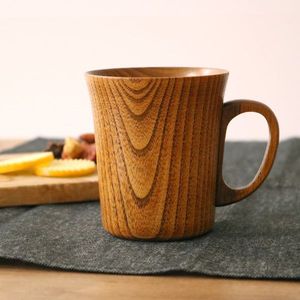 Chope à bière en bois, design nordique, avec poignée, écologique, réutilisable, pour usage domestique, accessoires de bar, chope à poignée en bois - Product Image 4