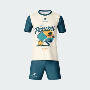 Uniforme de Pickleball Personalizado para Hombre, de Alta Calidad, Transpirable, con Logotipo Impreso, Listo para el Verano, 100% Poliéster, Secado Rápido, Personalizado para Equipos - Product Image 1