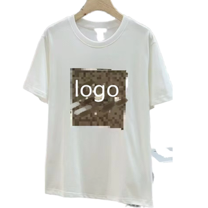 Camiseta de Manga Corta con Cuello Redondo y Logotipo Estampado de Algodón y Elastano - Verano Unisex Casual Cómoda a la Moda Combinable con Todo - Product Image 3