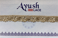 Ruban en organza de qualité supérieure pour mariée, bordure en dentelle ethnique indienne, broderie de perles et de sequins, 1,5 pouce, pour Saree, Lehenga, Dupatta
