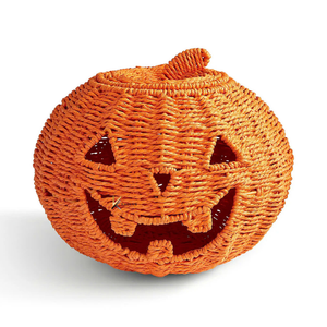 ตะกร้าฟักทองตกแต่งฮาโลวีน ถุงใส่ขนม ของตกแต่งบ้าน งานแฮนด์เมดจากหวายธรรมชาติ ของตกแต่งสำหรับบ้านและของขวัญ - Product Image 2