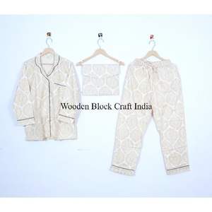 Ensembles de pyjamas floraux doux, confortables et respirants pour femmes et couples, style vintage pour les saisons été, automne et hiver - Product Image 1