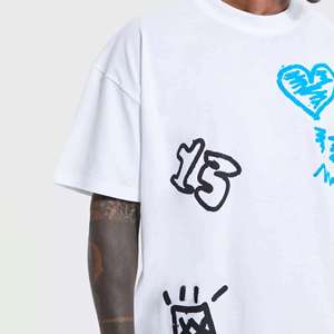 Camiseta de Manga Corta para Hombre, Estilo Urbano, Alta Calidad, Precio Económico, Personalizable, Informal, 100% Algodón, Corte Holgado, Venta al Por Mayor - Product Image 5