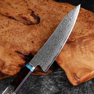 Cuchillo de Chef de Acero de Damasco Ecológico Hecho a Mano con Mango de Resina, Acabado de Alto Brillo, Apto para Lavavajillas, Fabricante OEM ODM - Product Image 3