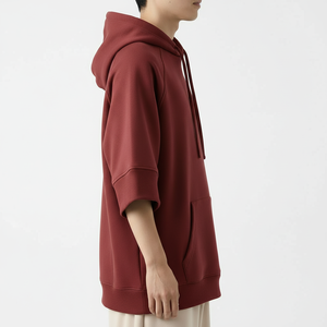 Custom Oversized Hoodie Short Sleeve Pullover Hoodie <b>Bulk</b> Manufacturer OEM Service - Product Image 3
