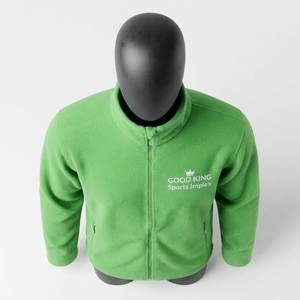Veste polaire à capuche zippée intégrale pour homme adulte, à manches longues, avec logo personnalisé sur le devant, col montant, pour l'hiver, tendance mode - Product Image 4