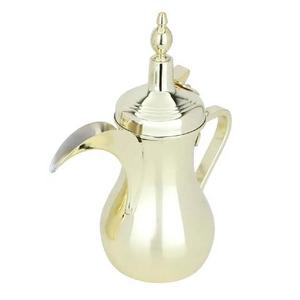 High On Demand New Golden <b>Arabic</b> Coffee Pot Metal Durable Middle East Style <b>Tea</b> Drinking <b>Set</b> Dallah Coffee Pot - Product Image 1