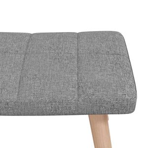 Fauteuil à bascule gris clair avec tabouret pour la décoration du salon - Product Image 6