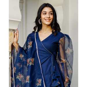 Conjunto de Traje de Chifón Azul Brillante para Mujer, Talla XS - Product Image 5