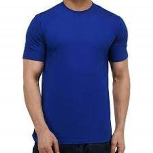 T-shirt éco-responsable pour homme, confectionné en tissu tissé mélange polyester-coton 200 grammes avec détails brodés, style uni - Product Image 4
