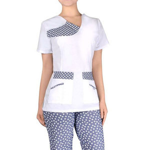 Top Fashion Unisex Cotton Woven <b>Scrub</b> Sets Medical Spa Salon Uniform <b>Scrub</b> Suit for Hospital Use Customized Color Brand Name - Product Image 5