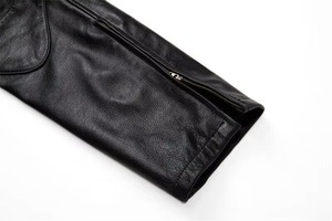Men's Premium Quality Lightweight Canvas Straight Leather Pants Stylish Shiny Customized Vintage Street Style <b>Waterproof</b> Zipper - Product Image 5