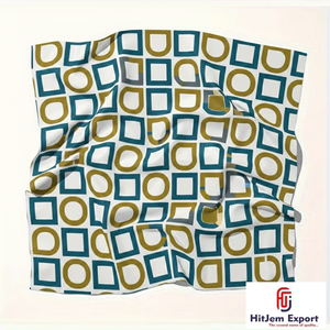 Collection en gros de foulards personnalisés haut de gamme, imprimés effet soie, hijabs tendance, écharpes carrées et châles de cou - Product Image 2