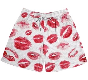 Factory Direct <b>Mens</b> <b>Shorts</b> Custom Sublimation Printed Knitted Mesh Premium <b>Quick</b> <b>Dry</b> Breathable Mid Waist Drawstring Hot <b>Shorts</b> - Product Image 5