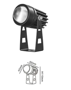 ไฟส่องอาคารแบบ LED ขนาดกะทัดรัด ผลิตจากอะลูมิเนียมหล่อขึ้นรูป มาตรฐาน IP65 สำหรับใช้งานภายนอกอาคาร ให้แสงสว่างสูง มุมกว้าง - Product Image 4