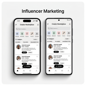 Application de marketing d'influenceurs Royalcraft – Offres de marques, gestionnaire de campagnes, marché des créateurs et analyse des données iOS/Android - Product Image 1
