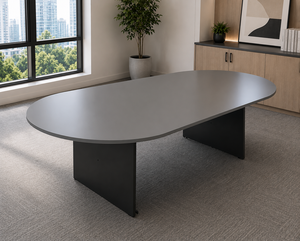 Oval Convertible Extendable Conference <b>Table</b> Modern <b>Office</b> Furniture Boardrooms Team Collaboration Spaces Hotels Chipboard - Product Image 1