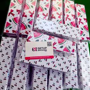 GETUP BROSONS IMPEX Rigid Paper <b>Boxes</b> Rectangle Cherry Watermelon Print Four-Color Printing <b>Gift</b> Craft Packaging Handle Glossy - Product Image 2