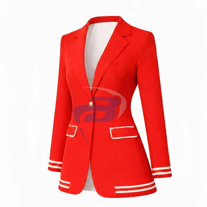 Delta |   Sigma |   Blazer de style universitaire élégant brodé rouge de la sororité Theta, veste de travail - Product Image 1