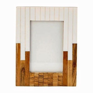 Best Selling Vintage Style Bone Curve Photo <b>Frame</b> Handmade UV Printed for Waterproof for Tabletop or Wall <b>Mount</b> Display - Product Image 5