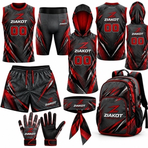 Ensemble d'uniformes de football 7v7 personnalisés pour l'été : maillot, short, casque, gants, bandeau, sac à dos, kit d'équipe - Product Image 1
