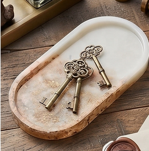 Plateau en résine de forme rectangulaire de qualité supérieure, élégant plateau de service pour la table à manger, la table basse, la cuisine, décoration et cadeau - Product Image 5